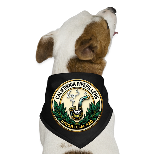 CALIFORNIA PIPEFILLERS UNION LOCAL 420 Dog Bandana - black