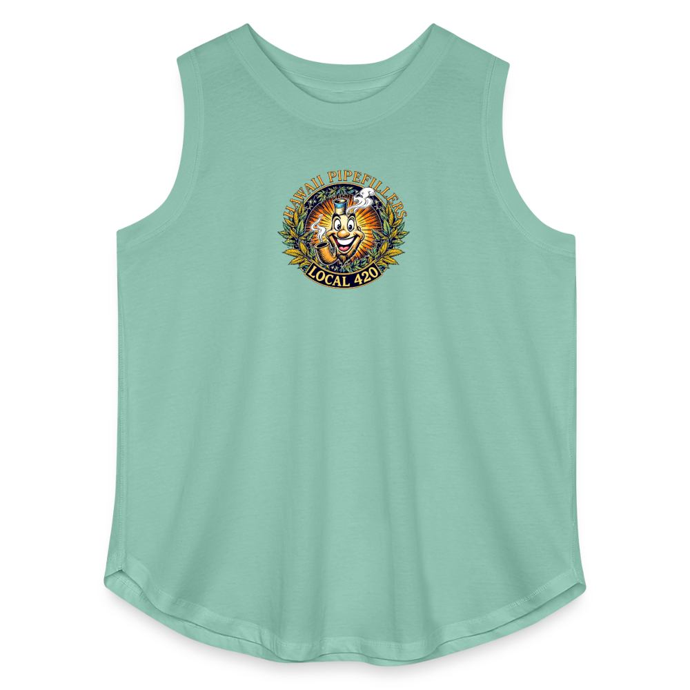 HAWAII PIPEFILLERS LOCAL 420 F/B DESIGN Women's Curvy Relaxed Tank Top - saltwater