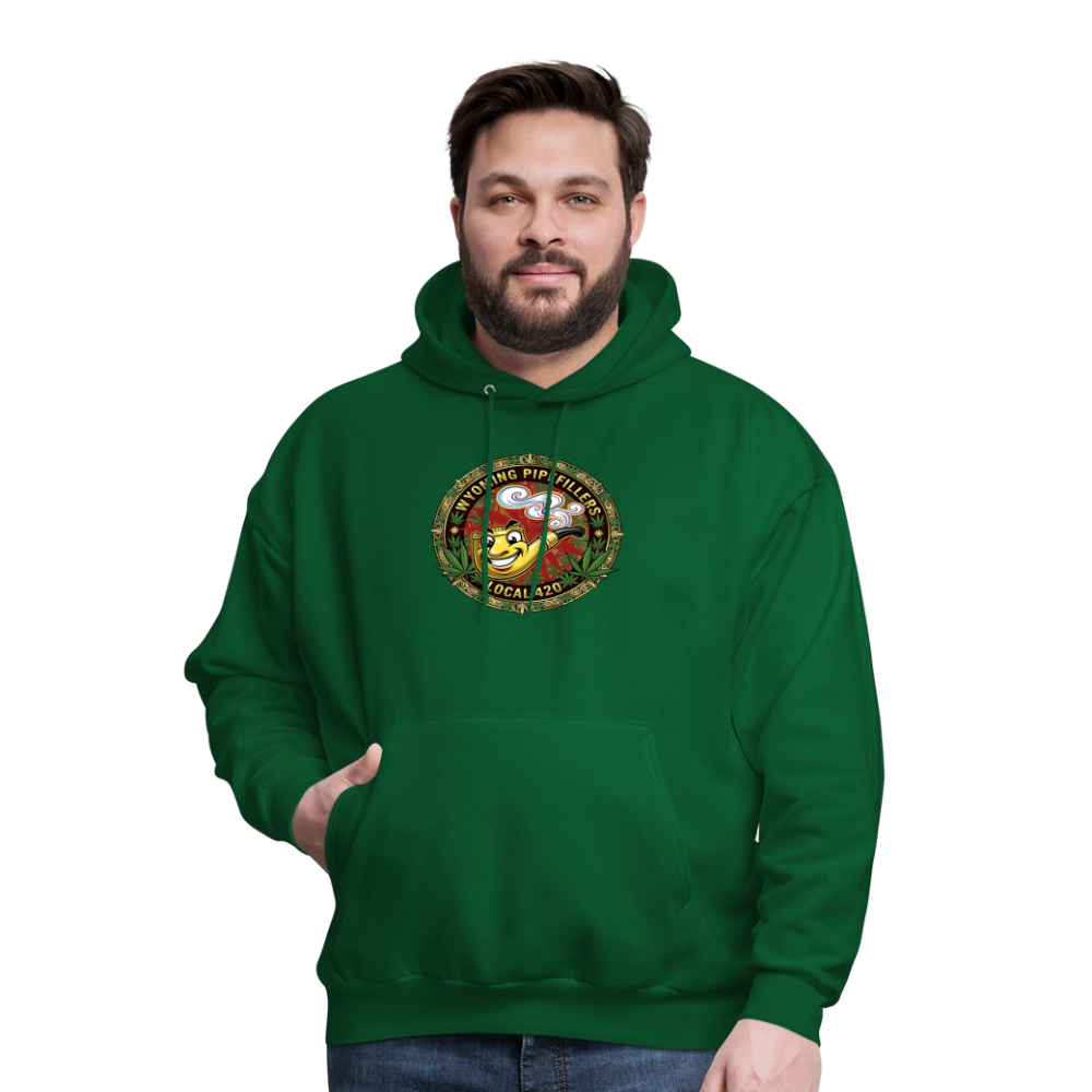 WYOMING PIPEFILLERS LOCAL 420 Men's Hoodie - forest green