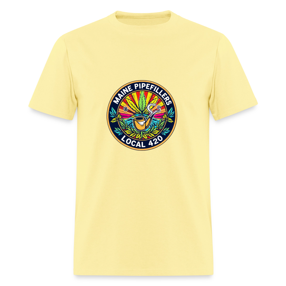 MAINE PIPEFILLERS LOCAL 420 Men's T-Shirt - cornsilk