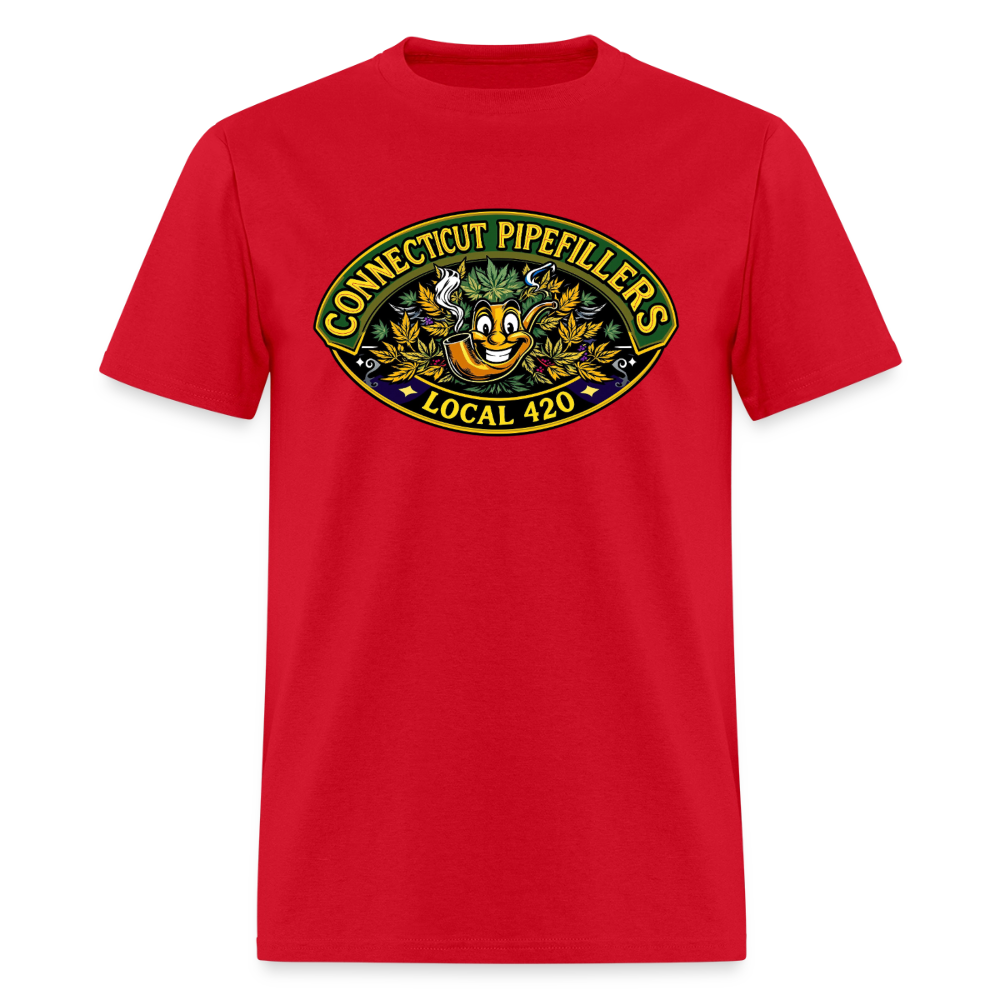CONNECTICUT PIPEFILLERD LOCAL 420Men's T-Shirt - red