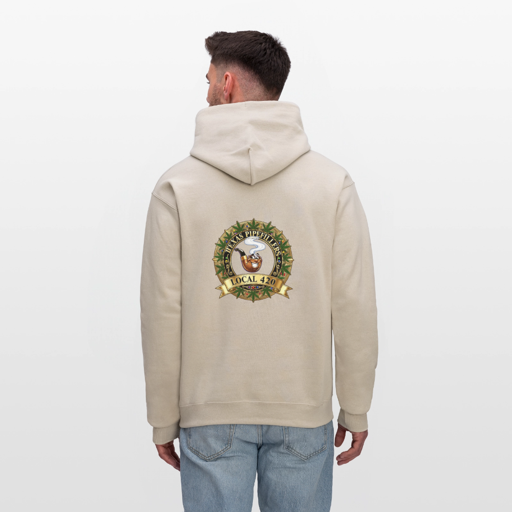 TEXAS PIPEFILLERS LOCAL 420 F/B DESIGN Men's Hoodie - Sand