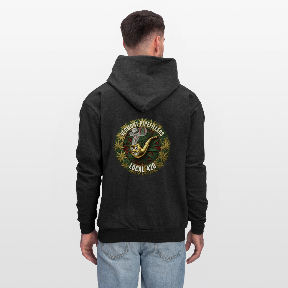 VERMONT PIPEFILLERS LOCAL 420  F/B DESIGN Men's  Hoodie - charcoal grey