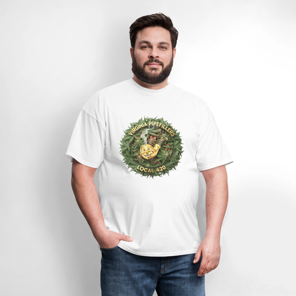 VIRGINIA PIPEFILLERS LOCAL 420 F/B DESIGN Men's T-Shirt - white