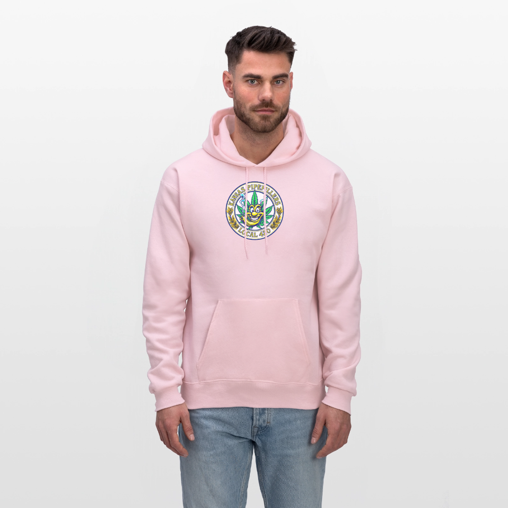 KANSAS PIPEFILLERS LOCAL 420 F/B DESIGNS  Men's Hoodie - pale pink