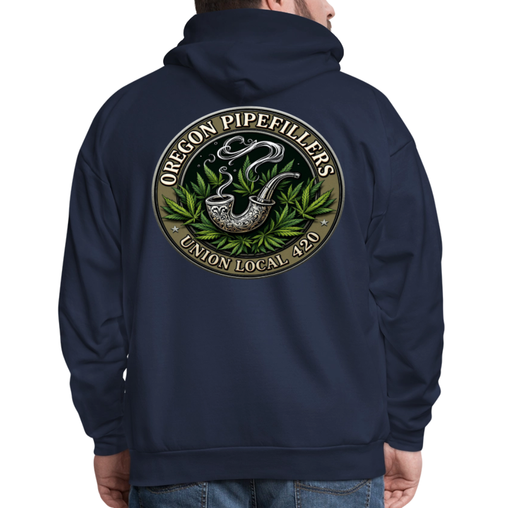 OREGON PIPEFILLERS LOCAL 420 2 EMBLEM Men's Hoodie - navy
