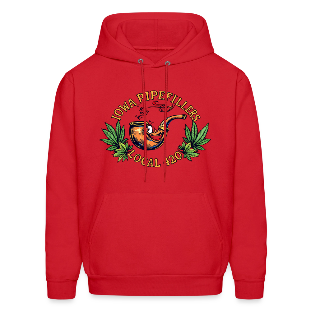 IOWA PIPEFILLERS LOCAL 420 F/B DESIGN Men's Hoodie - red