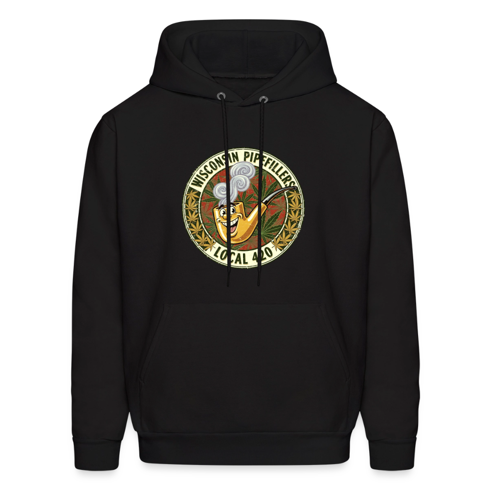 WISCONSIN PIPEFILLERS LOCL 420 Men's Hoodie - black