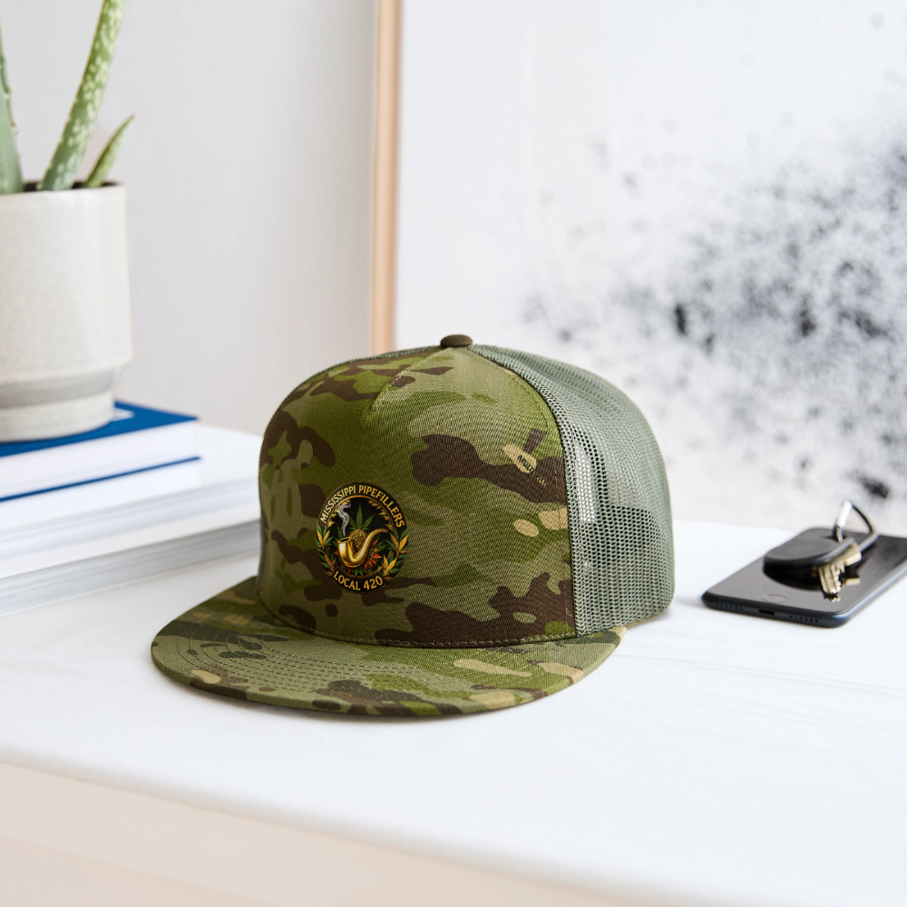 MISSISSIPPI PIPEFILLERS LOCAL 420 CAMO Trucker Hat - MultiCam\green