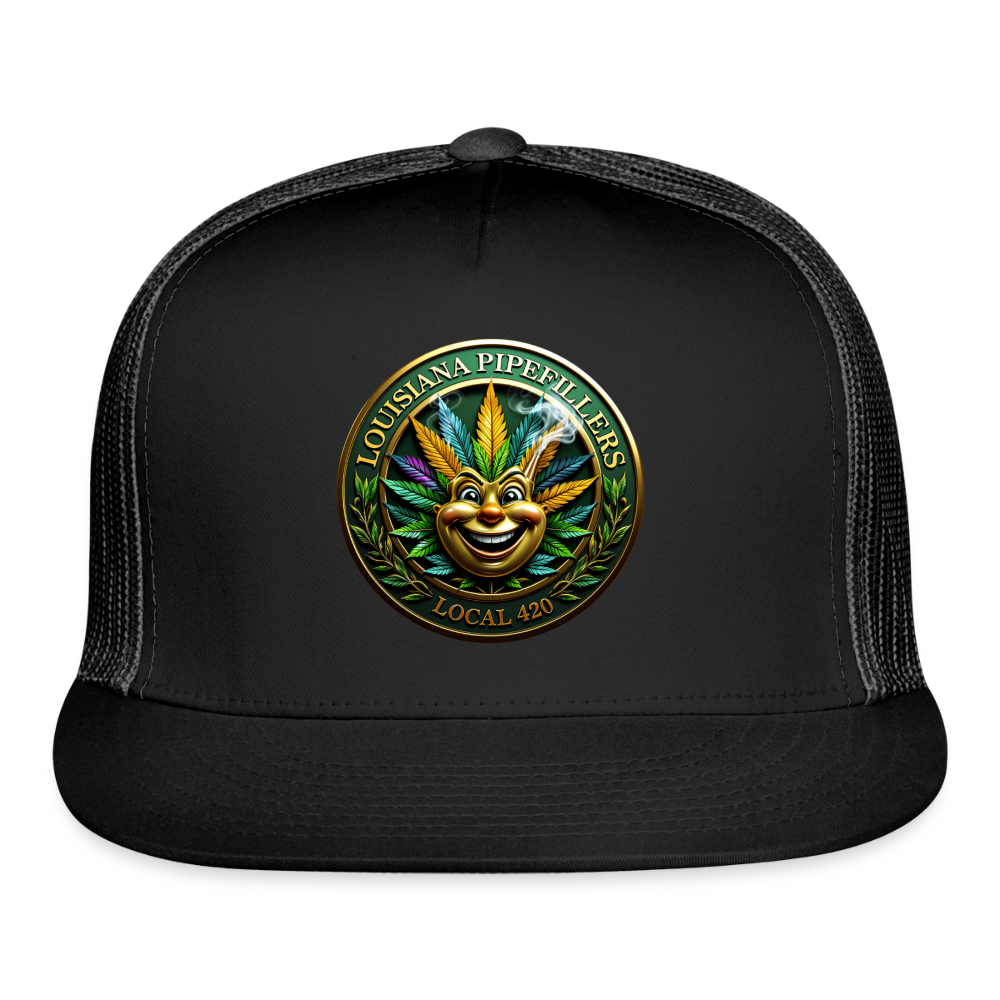 LOUISIANA PIPEFILLERS LOCAL 420 Trucker Hat - black/black