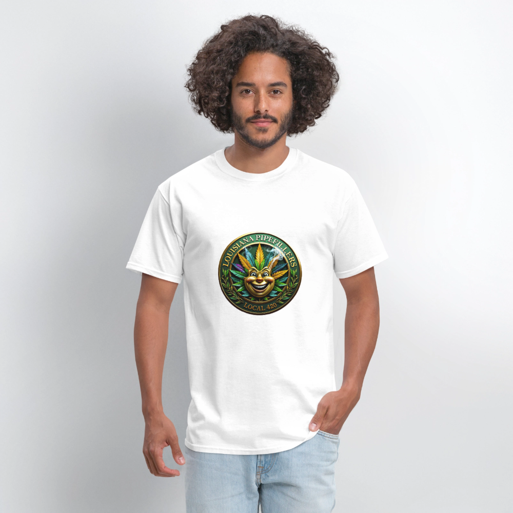 LOUISIANA PIPEFILLERS LOCAL 420 Men's T-Shirt - white