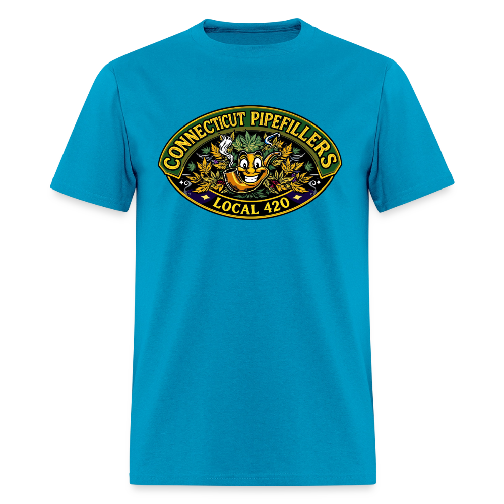 CONNECTICUT PIPEFILLERD LOCAL 420Men's T-Shirt - turquoise