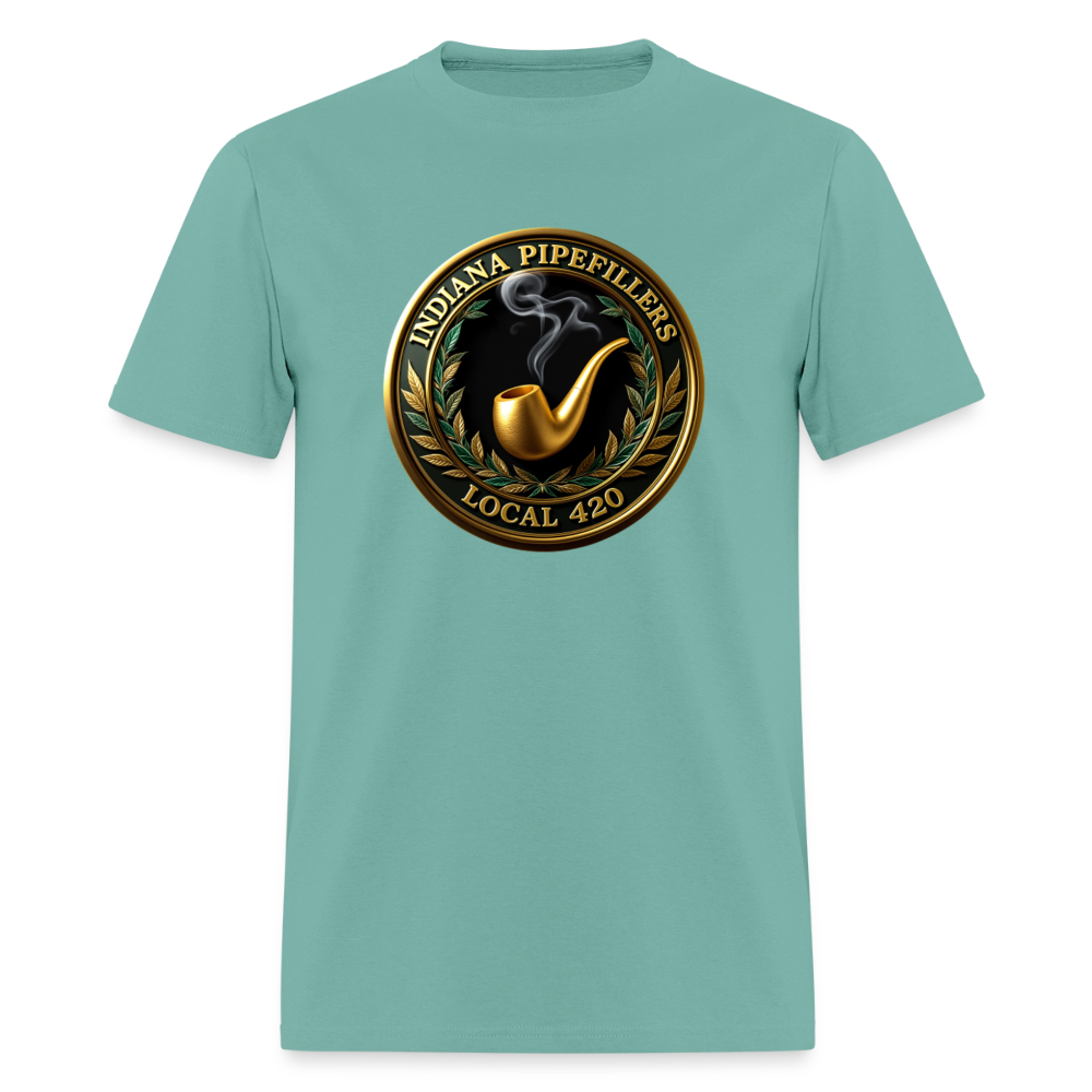 INDIANA PIPEFILLERS LOCAL 420 Men's T-Shirt - aquatic