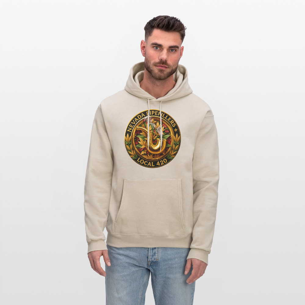 NEVADA PIPEFILLERS LOCAL 420  F/B DESIGN Men's Hoodie - Sand