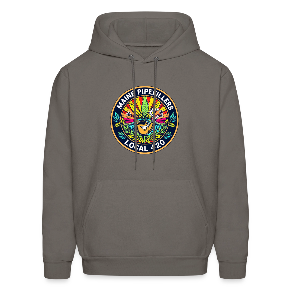 MAINE PIPEFILLERS LOCAL 420 2 EMBLEM Men's Hoodie - asphalt gray