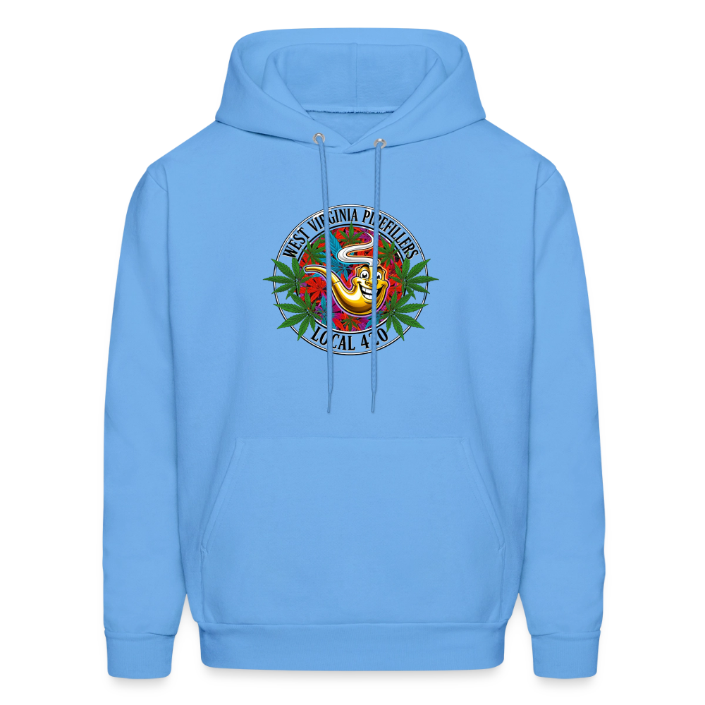 WEST VIRGINIA  PIPEFILLERS LOCAL 420 Men's Hoodie - carolina blue
