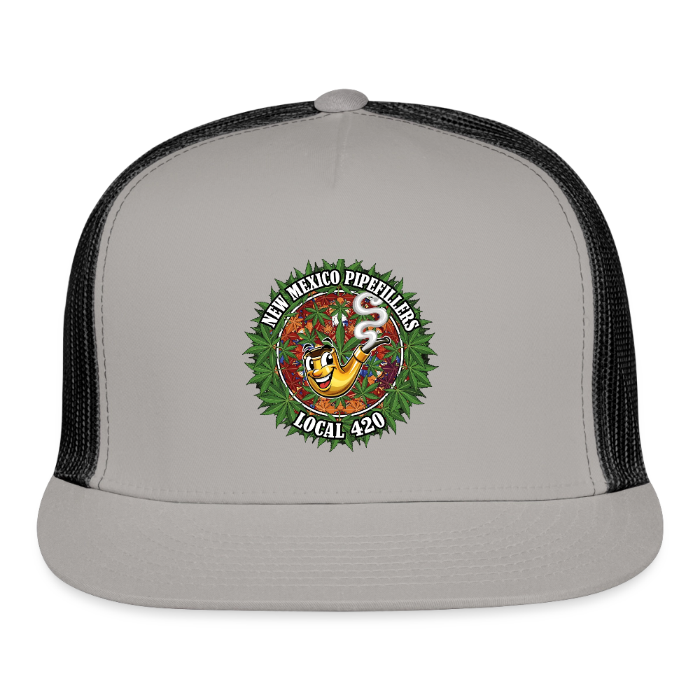 NEW MEXICO PIPEFILLERS LOCAL 420 Trucker Hat - gray/black