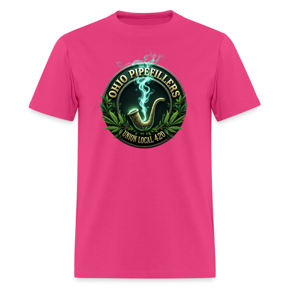 OHIO PIPEFILLERS UNION LOCAL 420 F/B DESIGNS Men's T-Shirt - fuchsia