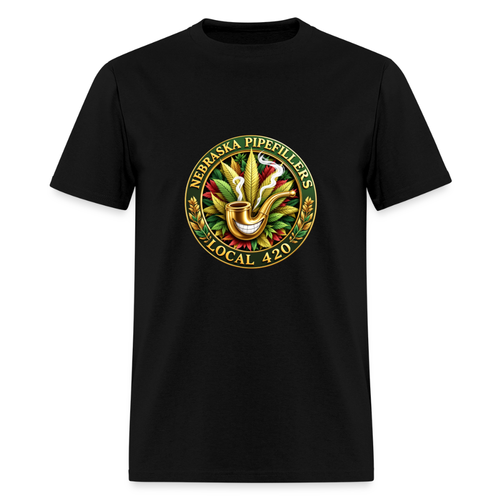 NEBRASKA PIPEFILLERS LOCAL 420 Men's T-Shirt - black