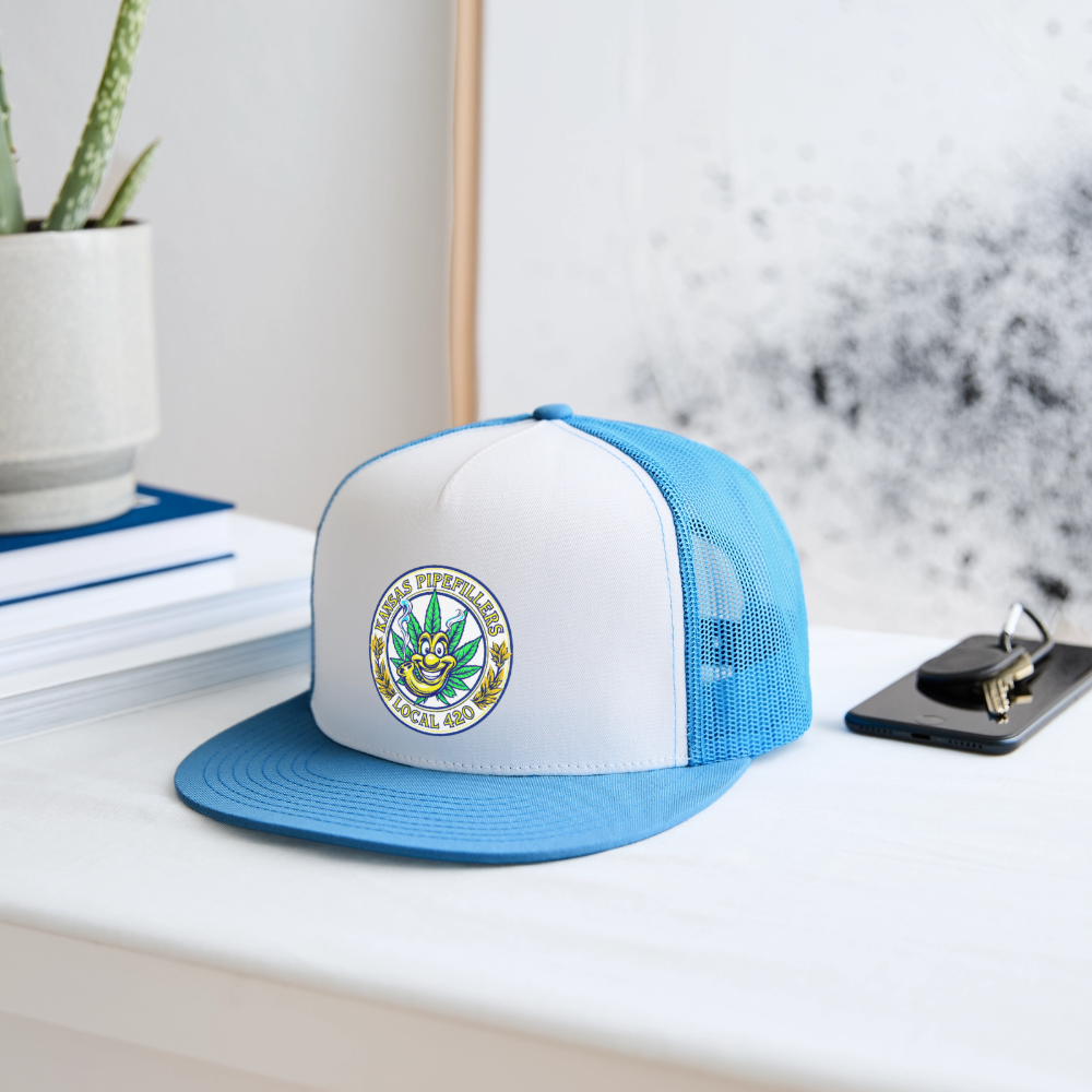 KANSAS PIPEFILLERS LOCAL 420 Trucker Hat - white/blue