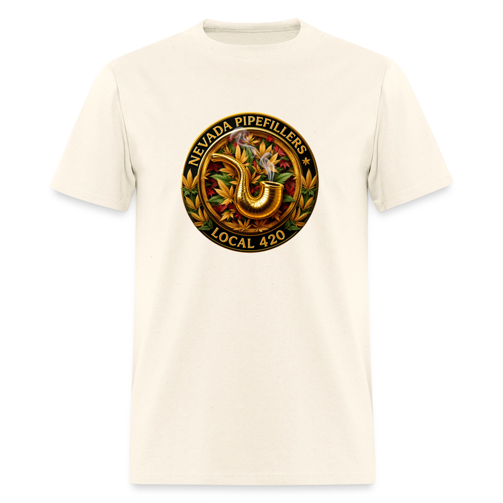 NEVADA PIPEFILLERS LOCAL 420 F/B DESIGN Men's T-Shirt - sweet cream heather