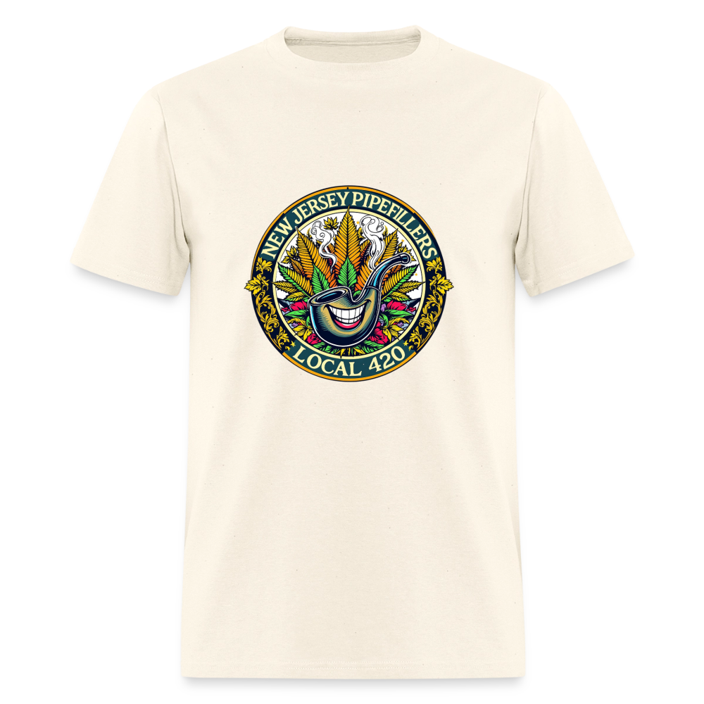 NEW JERSEY PIPEFILLERS LOCAL 420 F/B DESIGN Men's T-Shirt - sweet cream heather