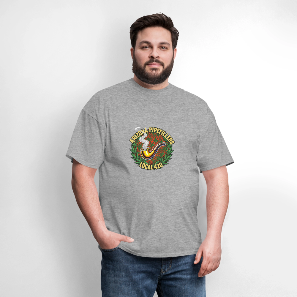 ARIZONA PIPEFILLERS LOCAL 420  F/B DESIGN Men's T-Shirt - heather gray