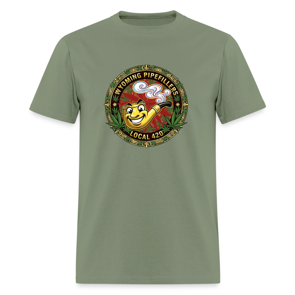 WYOMING PIPEFILLERS LOCAL 420 Men's T-Shirt - military green