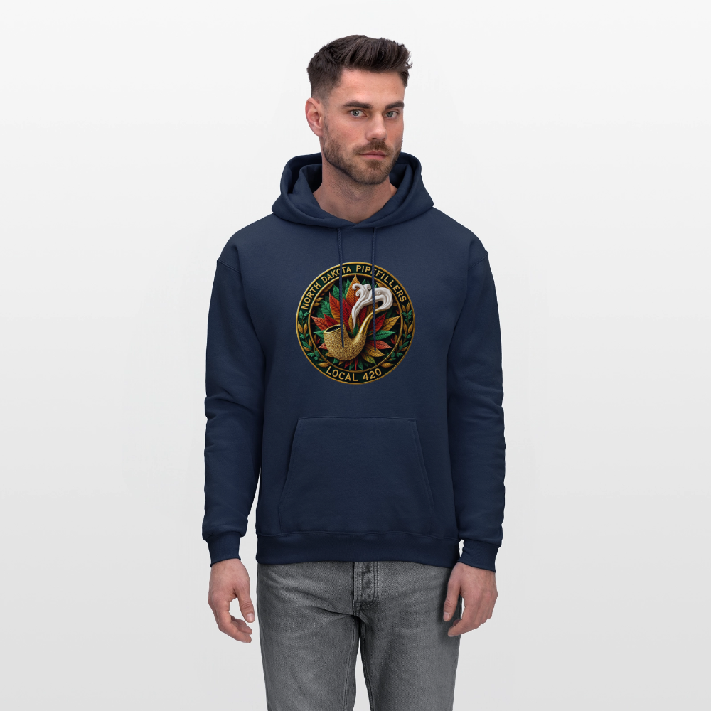NORTH DAKOTA PIPEFILLERS LOCAL 420 F/B DESIGNS Men's Hoodie - navy