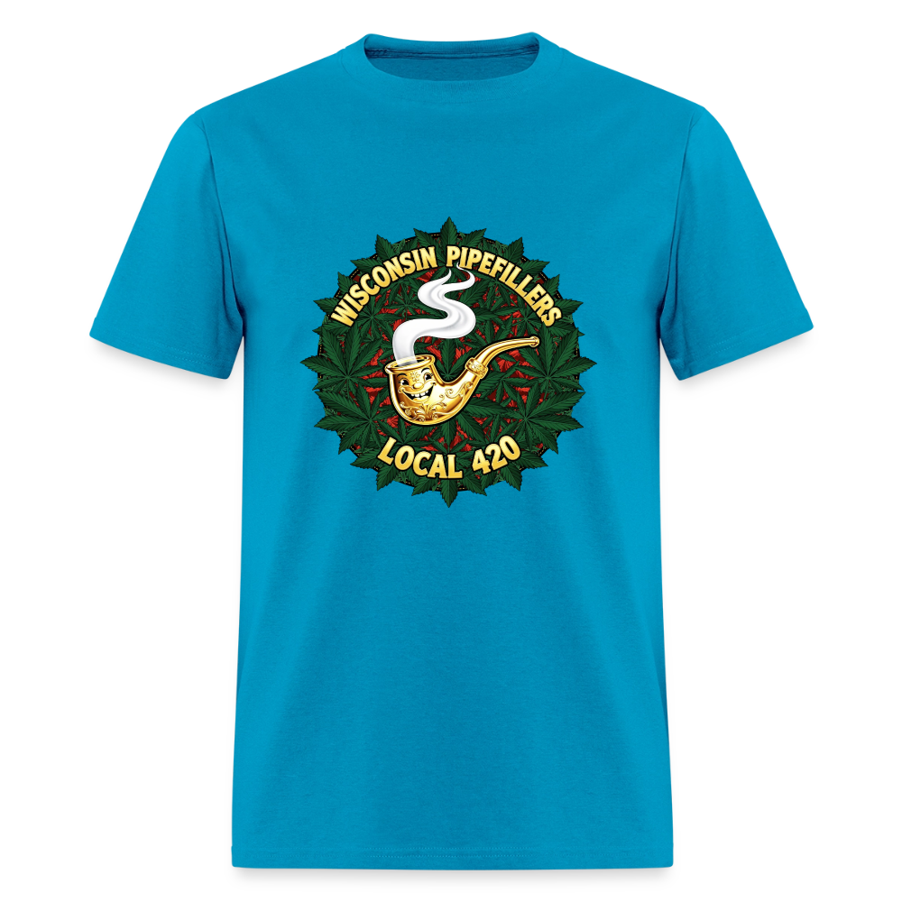 WISCONSIN PIPEFILLERS LOCAL 420 Men's T-Shirt - turquoise