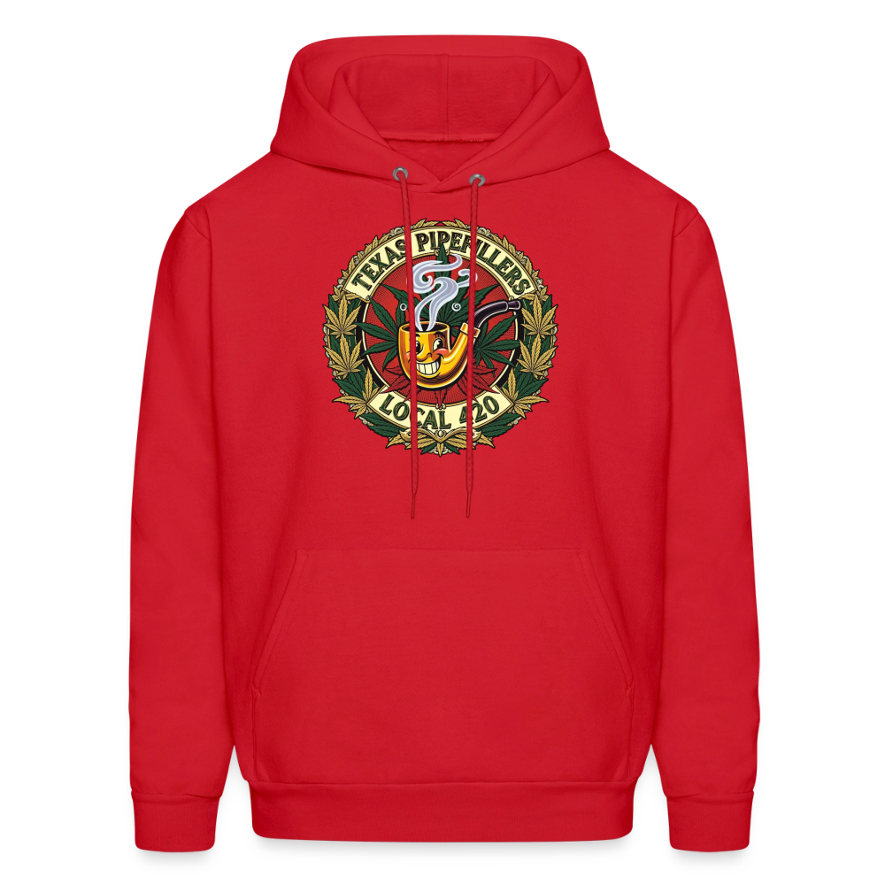 TEXAS PIPEFILLERS LOCAL 420 F.B DESIGN Men's Hoodie - red