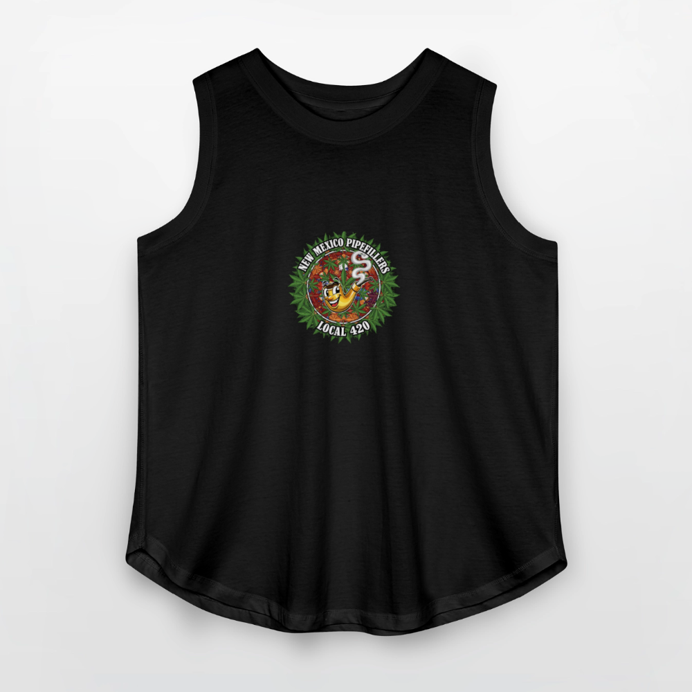NEW MEXICO PIPEFILLERS LOCAL 420 Women's Curvy Relaxed Tank Top - black