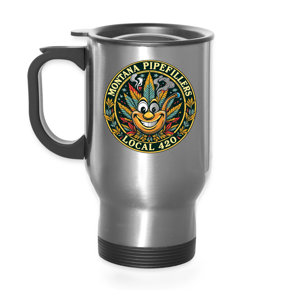 MONTANA PIPEFILLERS LOCAL 420 14oz Stainless Steel Travel Mug - silver