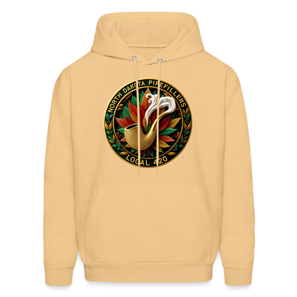 NORTH DAKOTA PIPEFILLERS LOCAL 420 F/B DESIGNS Men's Hoodie - light gold 