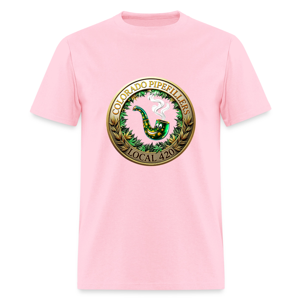 COLORADO PIPEFILLERS LOCAL 420  Men's T-Shirt - pink