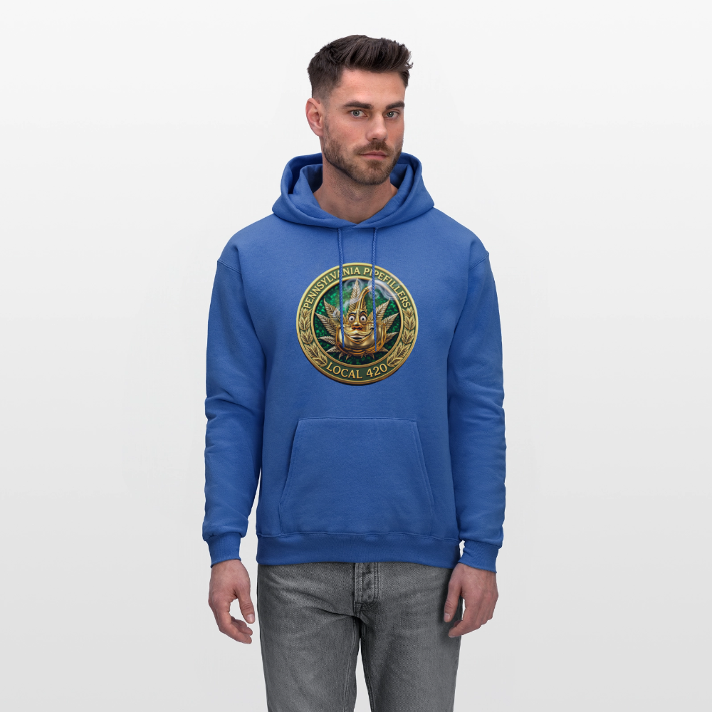 PENNSYLVANIA PIPEFILLERS LOCAL 420 F/B DESIGNS Men's Hoodie - royal blue