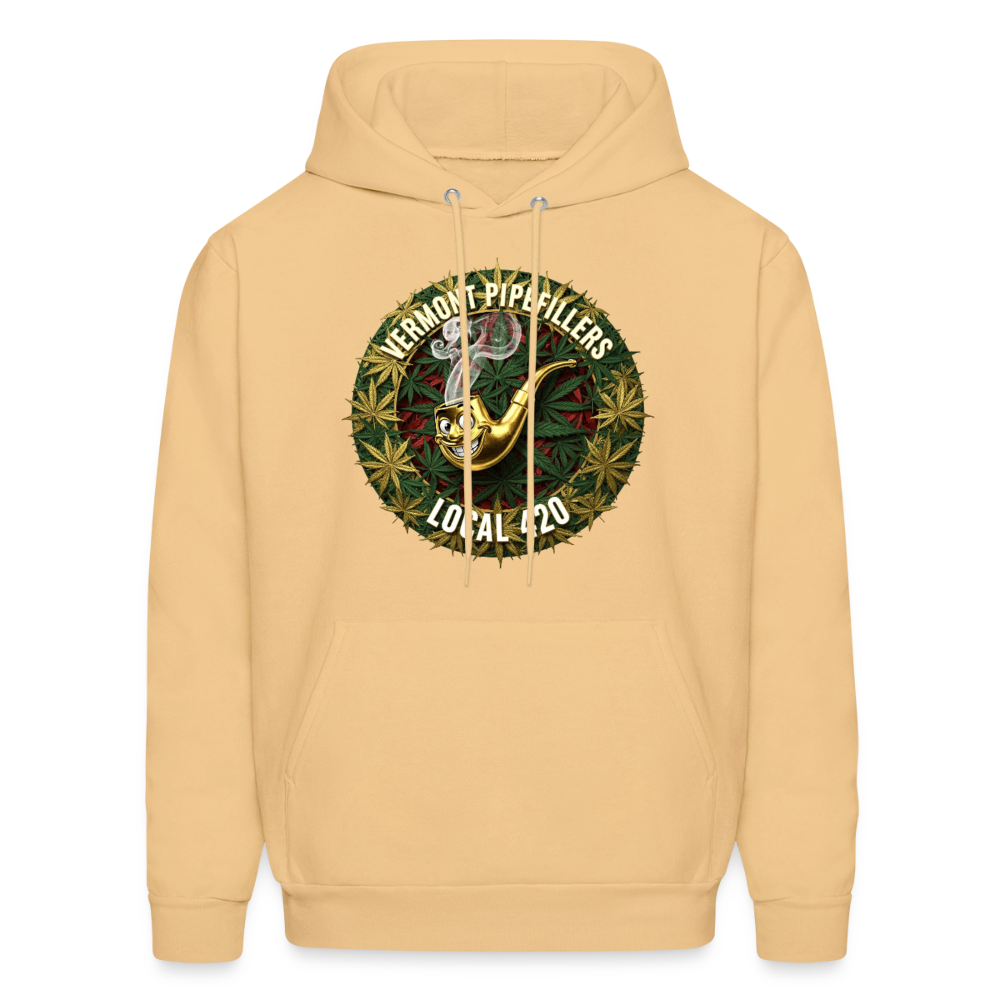 VERMONT PIPEFILLERS LOCAL 420 Men's Hoodie - light gold 