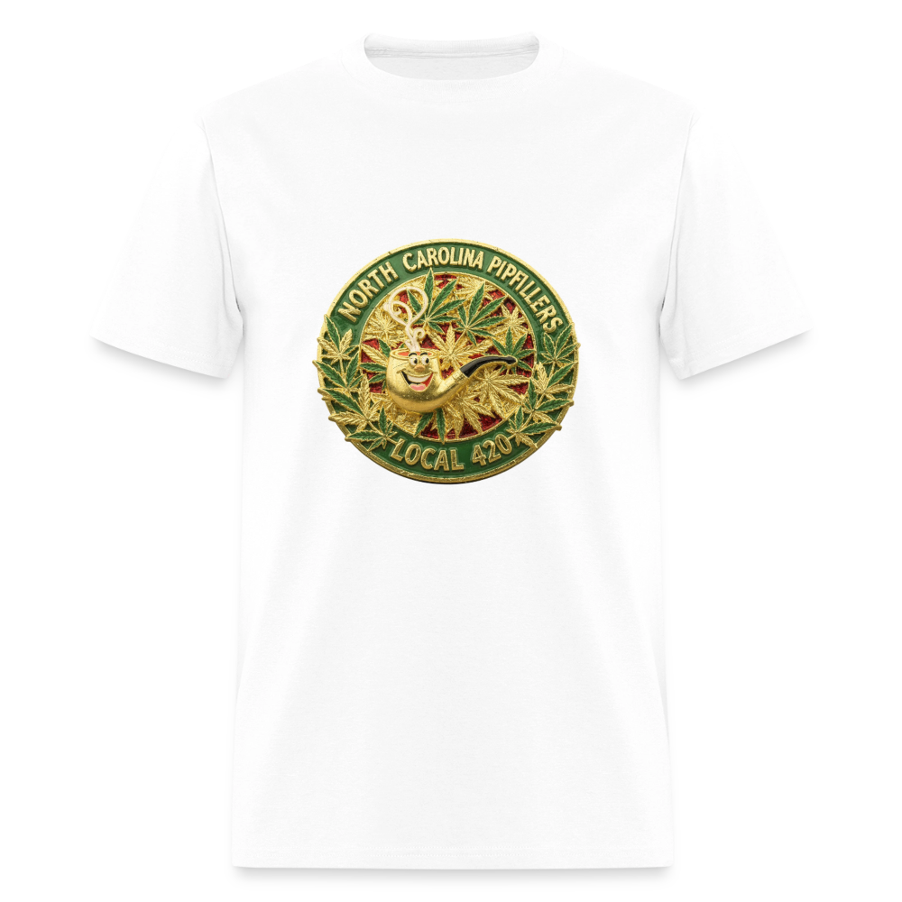 NORTH CAROLINA  PIPEFILLERS LOCAL 420 Men's T-Shirt - white