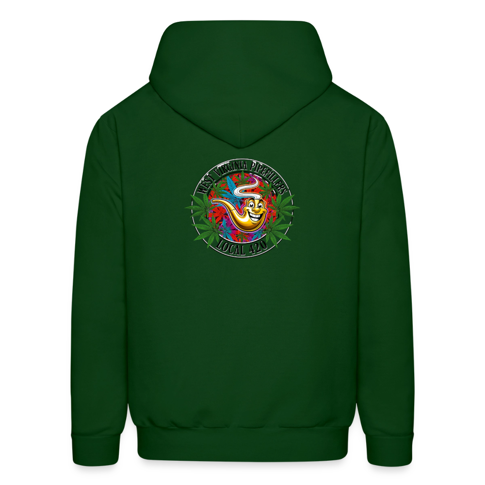 WEST VIRGINIA PIPEFILLERS LOCAL 420 F/B DESIGN  Men's  Hoodie - forest green