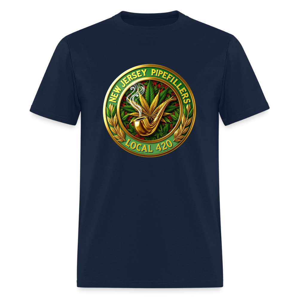 NEW JERSEY PIPEFILLERS LOCAL 420 Men's T-Shirt - navy