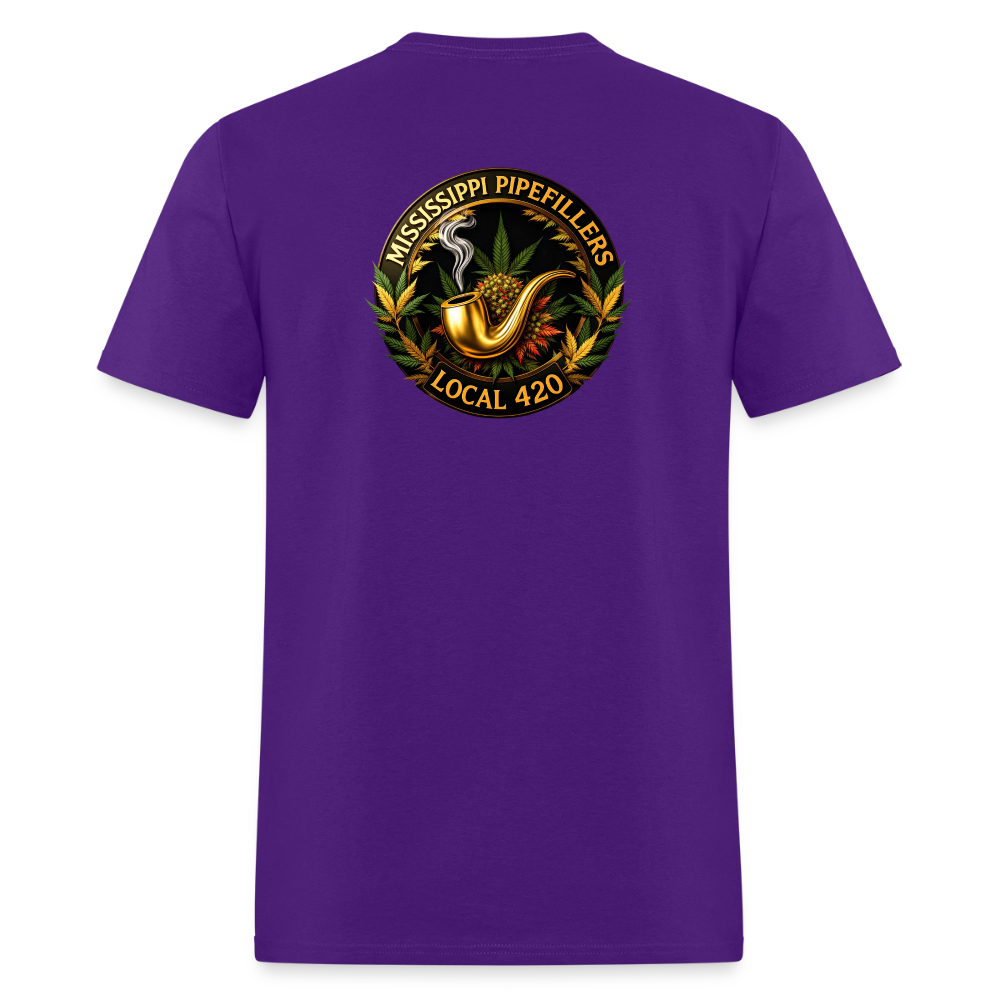 MISSISSIPPI PIPEFILLERS LOCAL 420 Men's T-Shirt - purple
