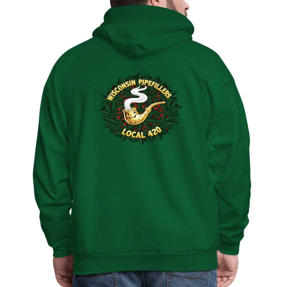 WISCONSIN PIPEFILLERS LOCAL 420 Men's Hoodie - forest green
