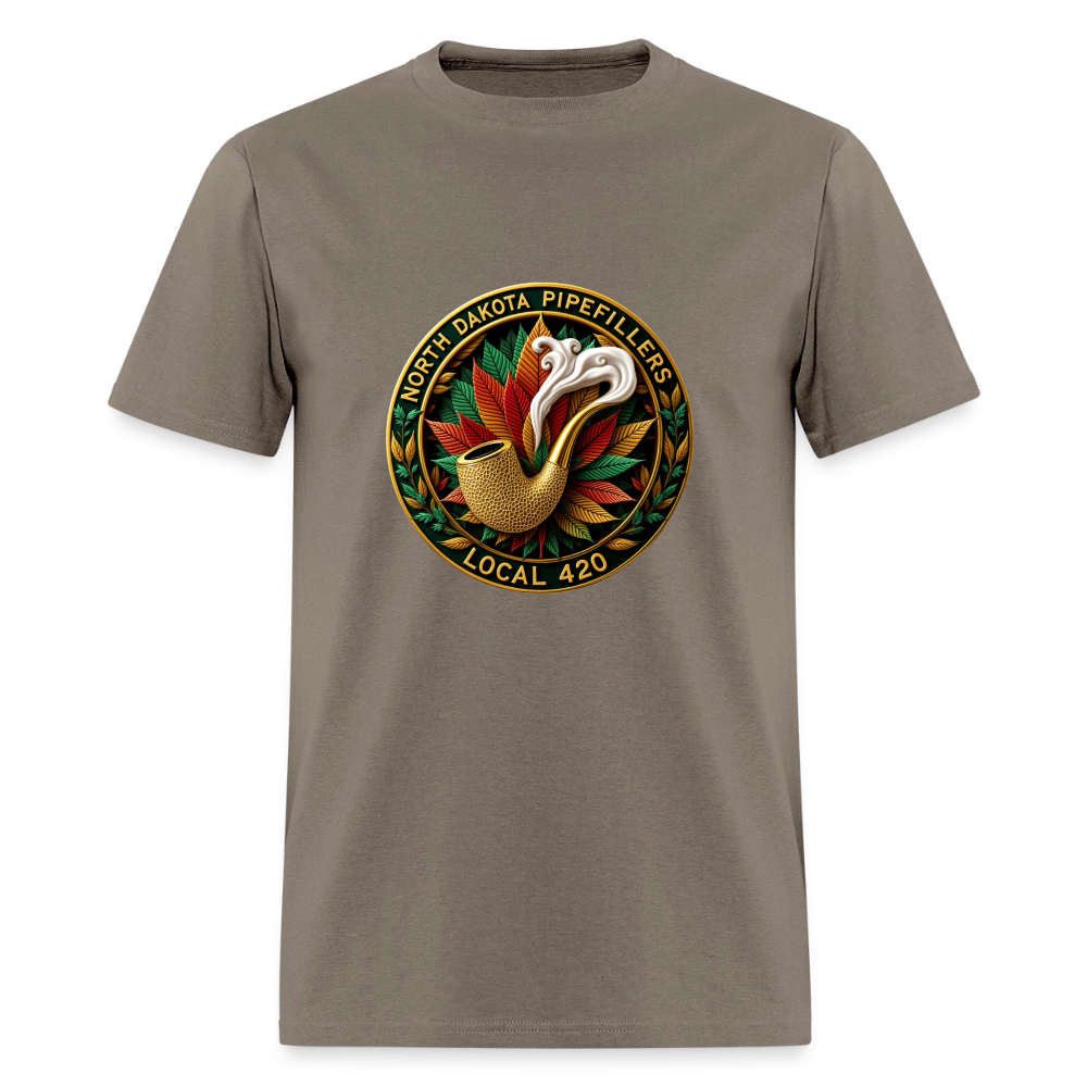 NORTH DAKOTA PIPEFILLERS LOCAL 420 F/B DESIGNS Men's T-Shirt - safari