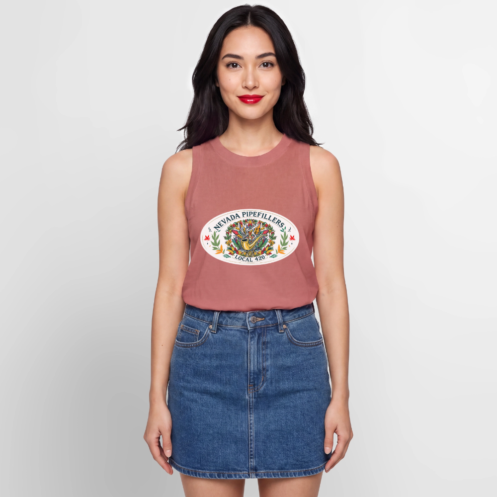 NEVADA PIPEFILLERS LOCAL 420 Women's Relaxed Tank Top - mauve