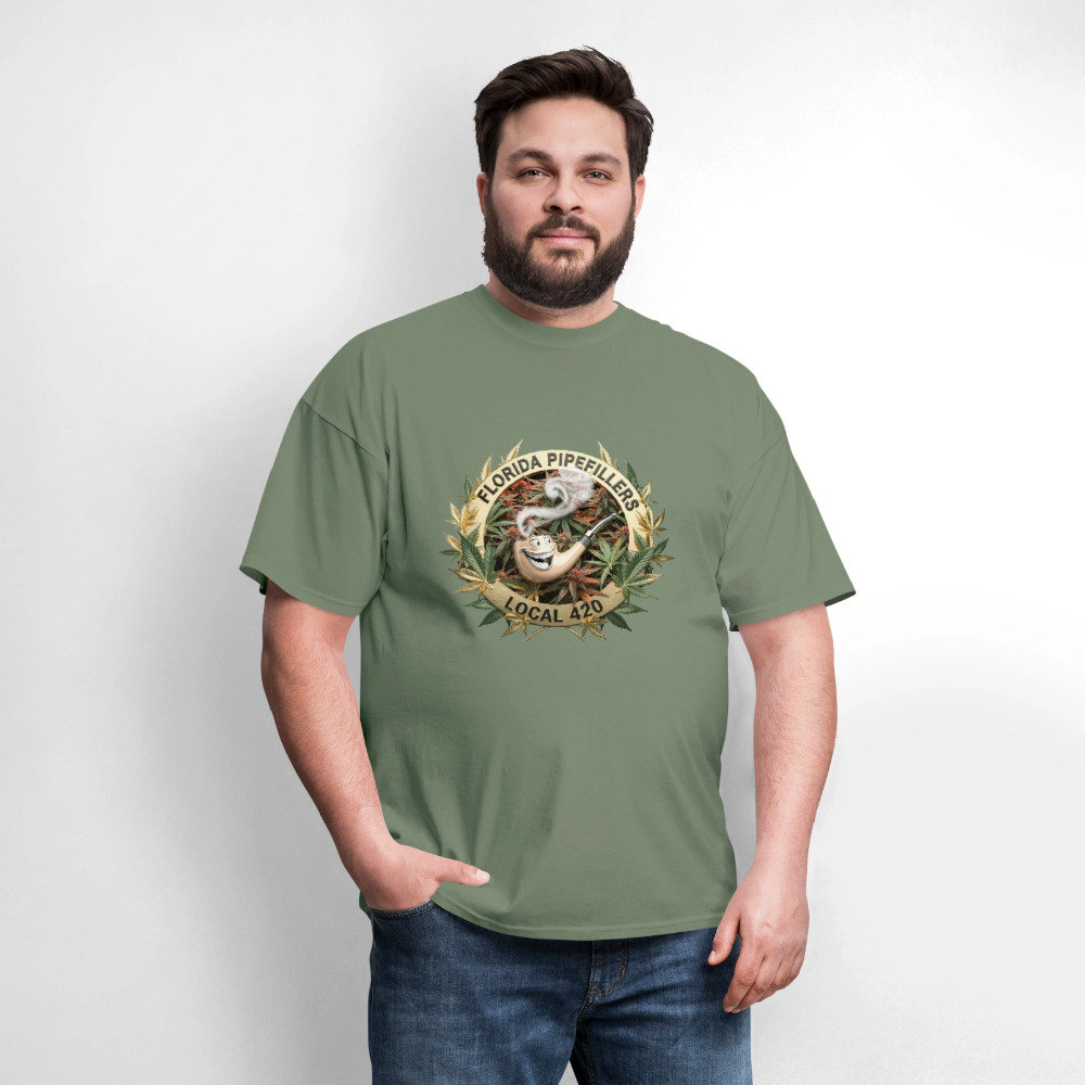 FLORIDA PIPEFILLERS LOCAL 420 F/B DESIGN Men's T-Shirt - military green