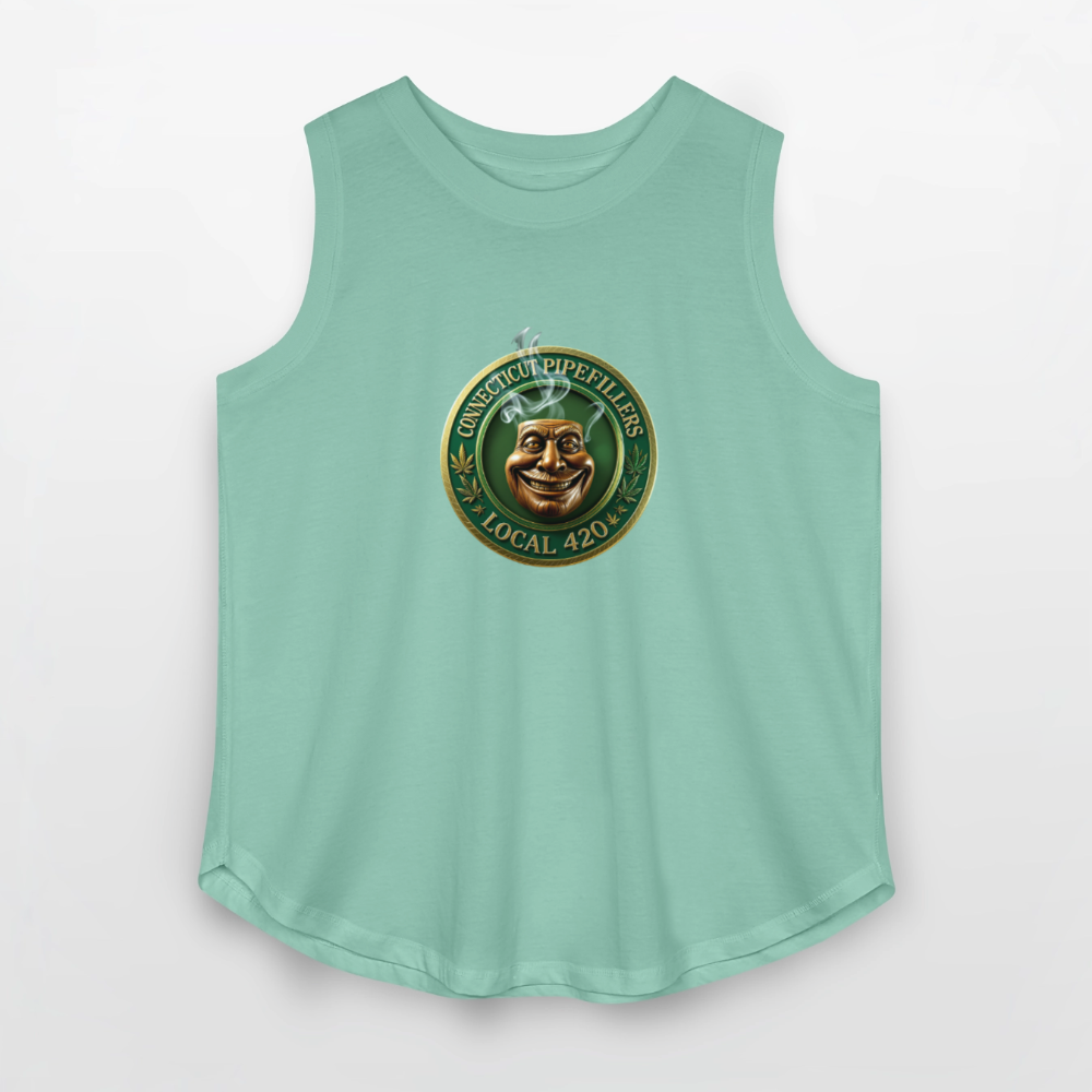 CONNECTICUT PIPEFILLERS LOCAL 420 F/B DESIGN Women's Curvy Relaxed Tank Top - saltwater
