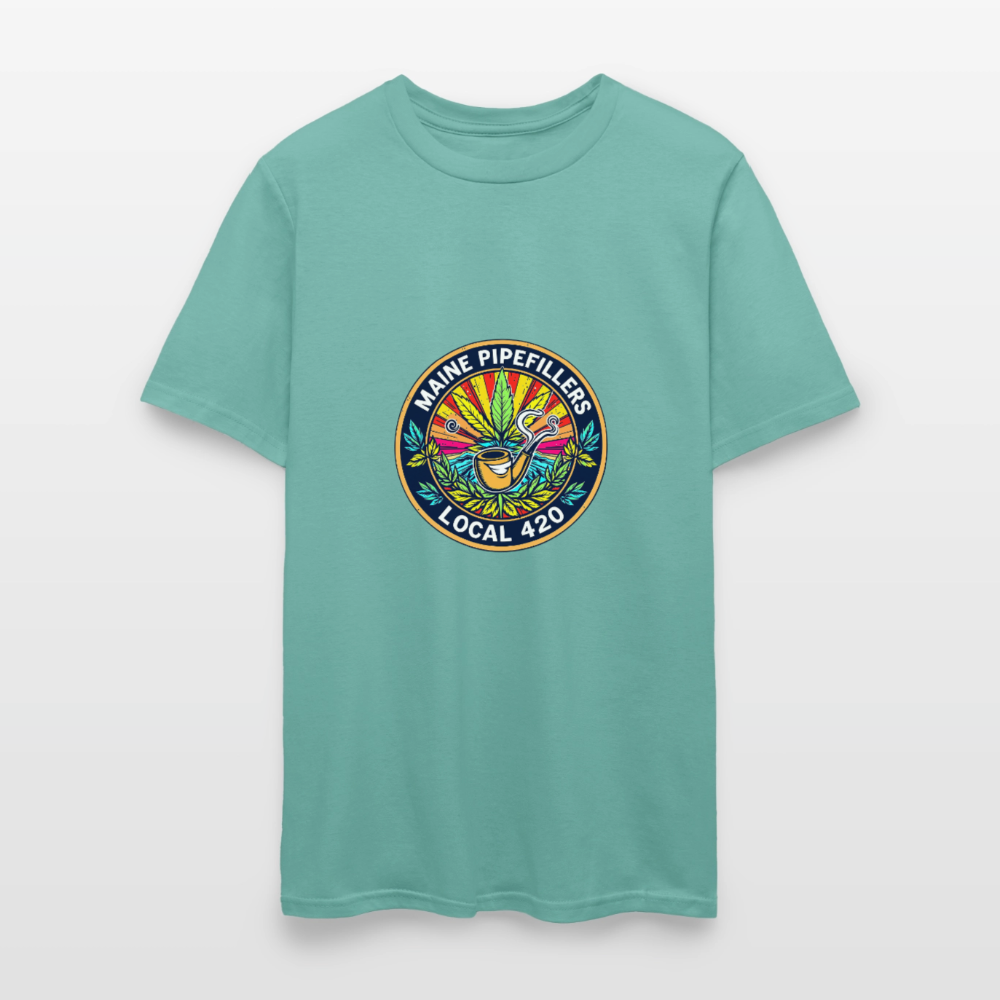 MAINE PIPEFILLERS LOCAL 420 Men's T-Shirt - aquatic