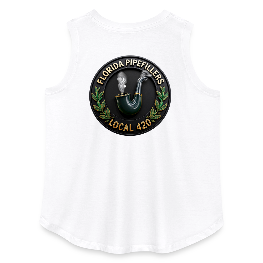 FLORIDA PIPEFILLERS LOCAL 420 F/B DESIGN Women's Curvy Relaxed Tank Top - white