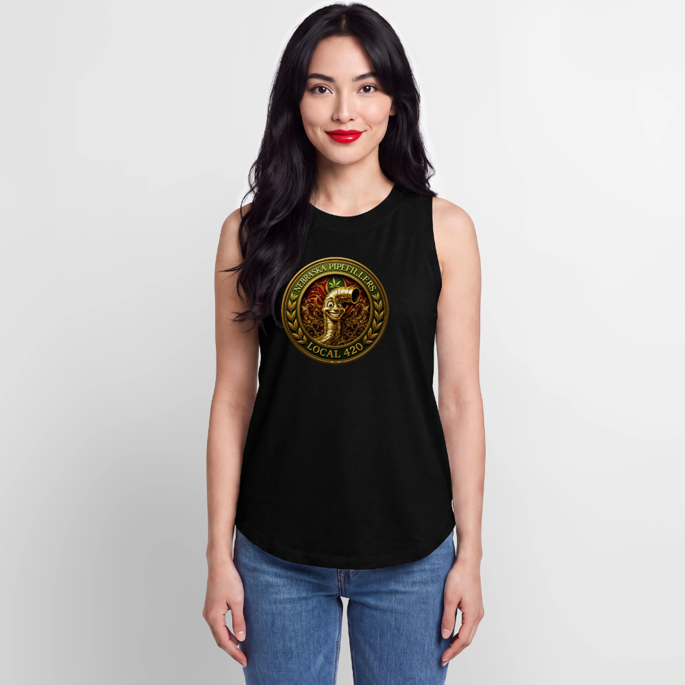 NEBRASKA PIPEFILLERS LOCAL 420 Women's Relaxed Tank Top - black