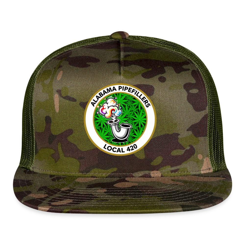 ALABAMA PIPEFILLERS LOCAL 420 Camo Trucker Hat - MultiCam\green